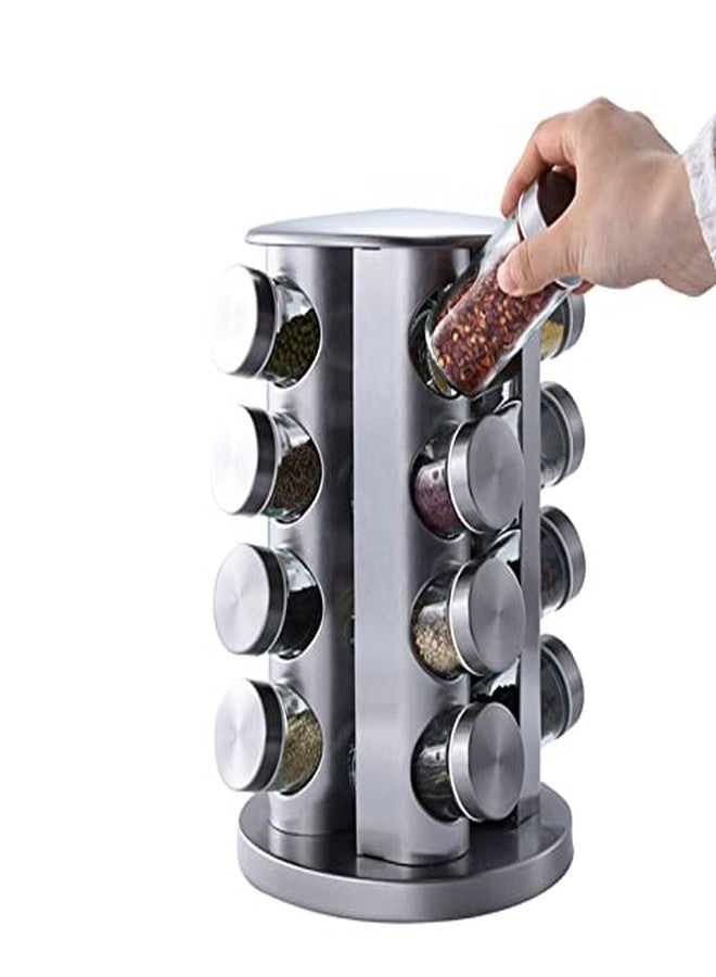 Delavala 16 Jar - Revolving Spice Tower/spice rack set for kitchen/kitchen storage organizer/masala container for kitchen/seasoning container set/stainless steel containers/kitchen accessories items - Image 5